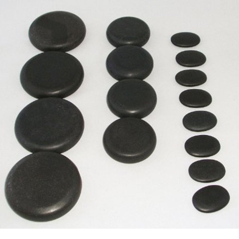 Zabrina 16 Pcs Professional Large Massage Stone Set Basalt Hot Rocks Stones - Image 1